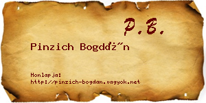 Pinzich Bogdán névjegykártya